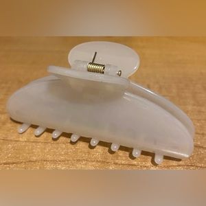 Acrylic glossy white hair claw